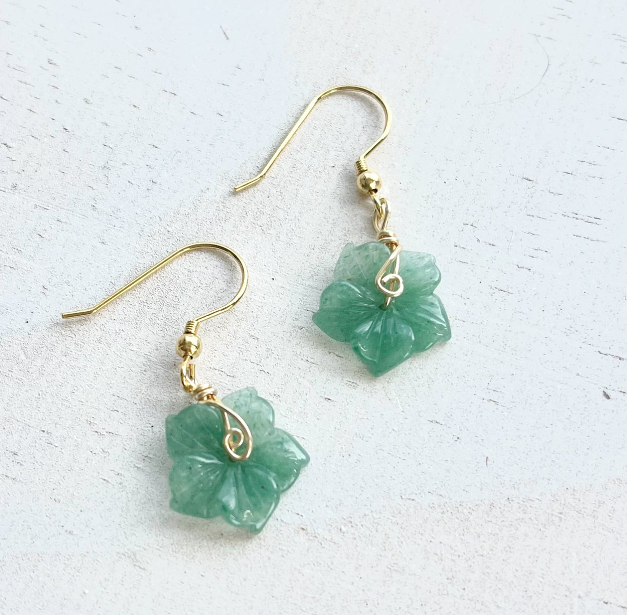 Hibiscus | Jade Flower Earrings