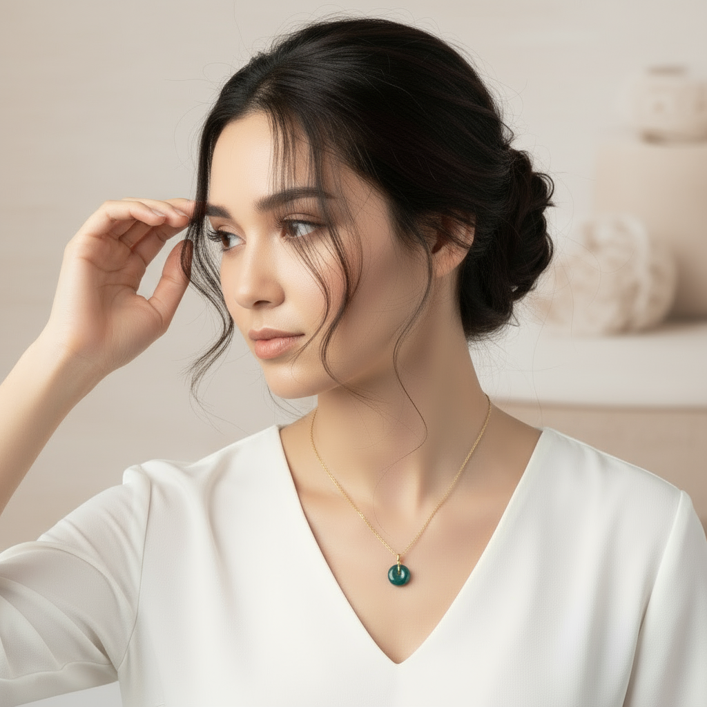 Serenity| Jade Peace Buckle Necklace