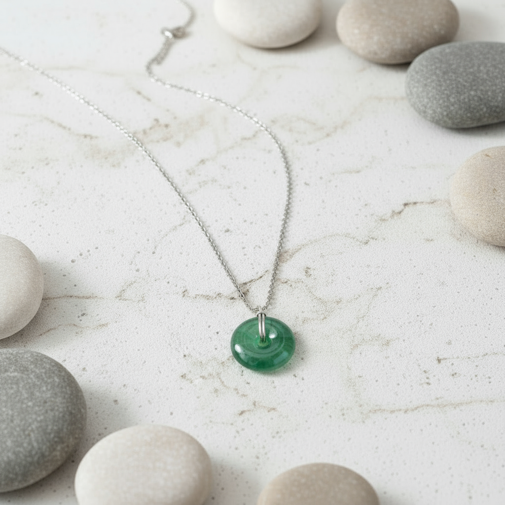 Serenity| Jade Peace Buckle Necklace
