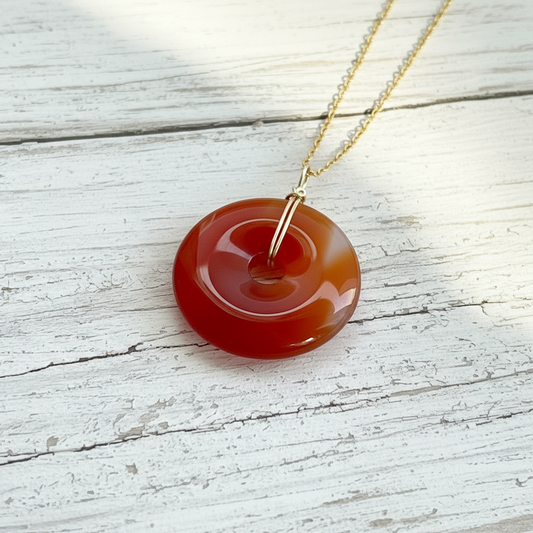 Halo | Carnelian Peace Necklace