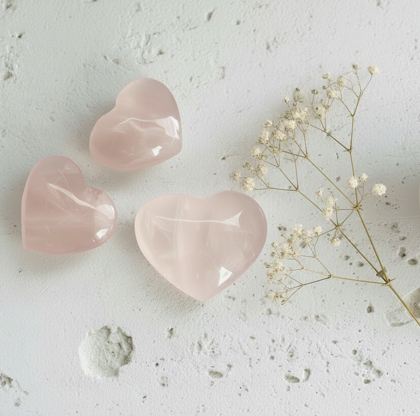 Rose Quartz Hearts