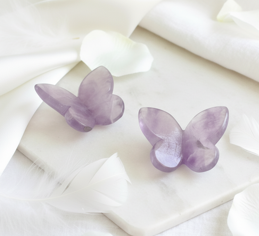 Lavender Fluorite Butterflies