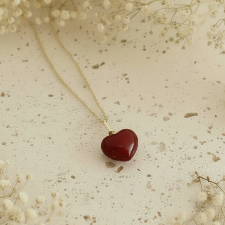 Heartsy |Carnelian Heart Necklace
