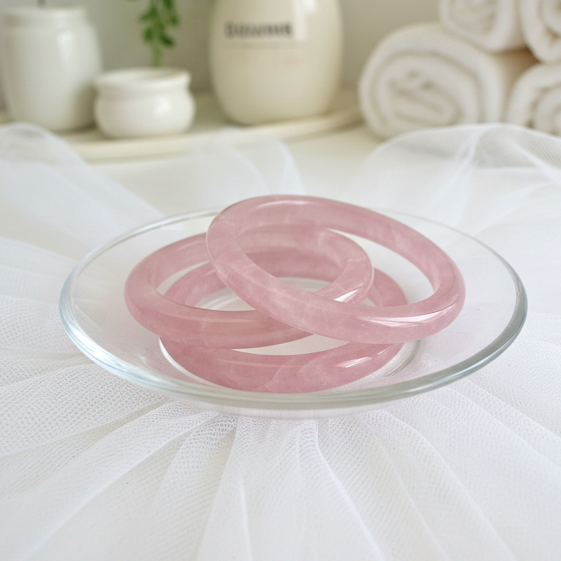Rose Quartz Bangles