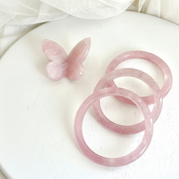 Rose Quartz Bangles