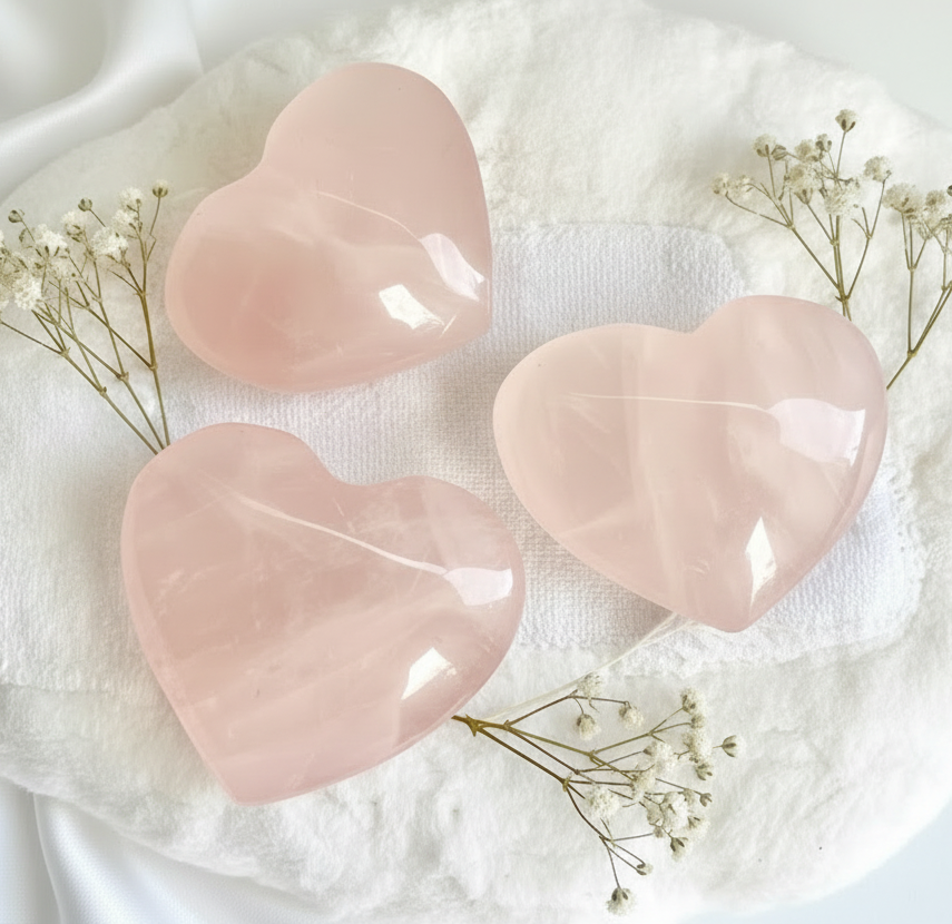 Rose Quartz Hearts