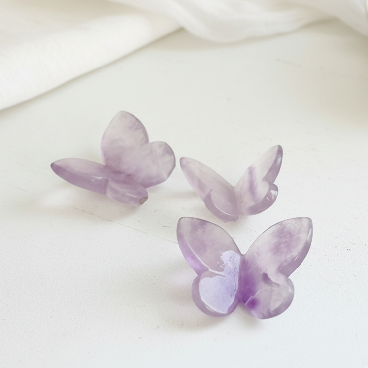 Lavender Fluorite Butterflies