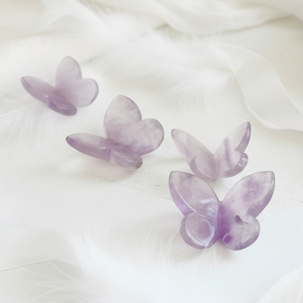 Lavender Fluorite Butterflies