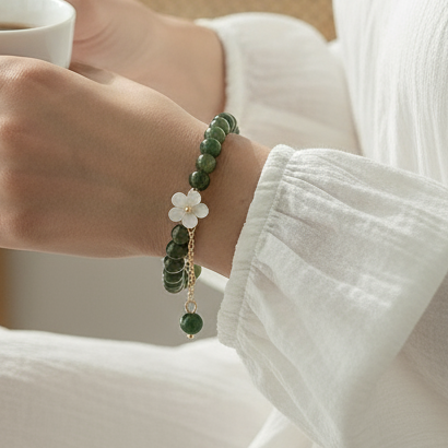 Harmony Bloom | Jade Bracelet