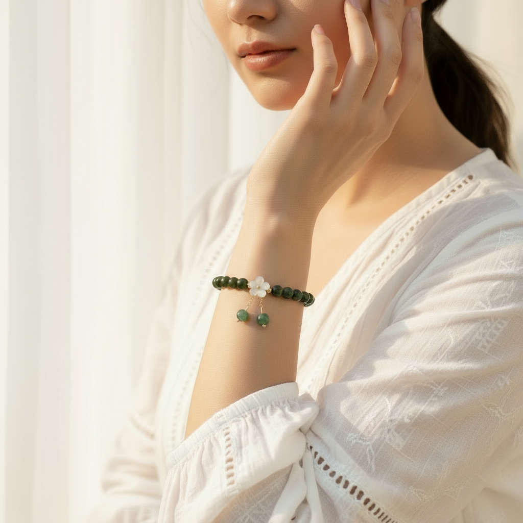 Harmony Bloom | Jade Bracelet