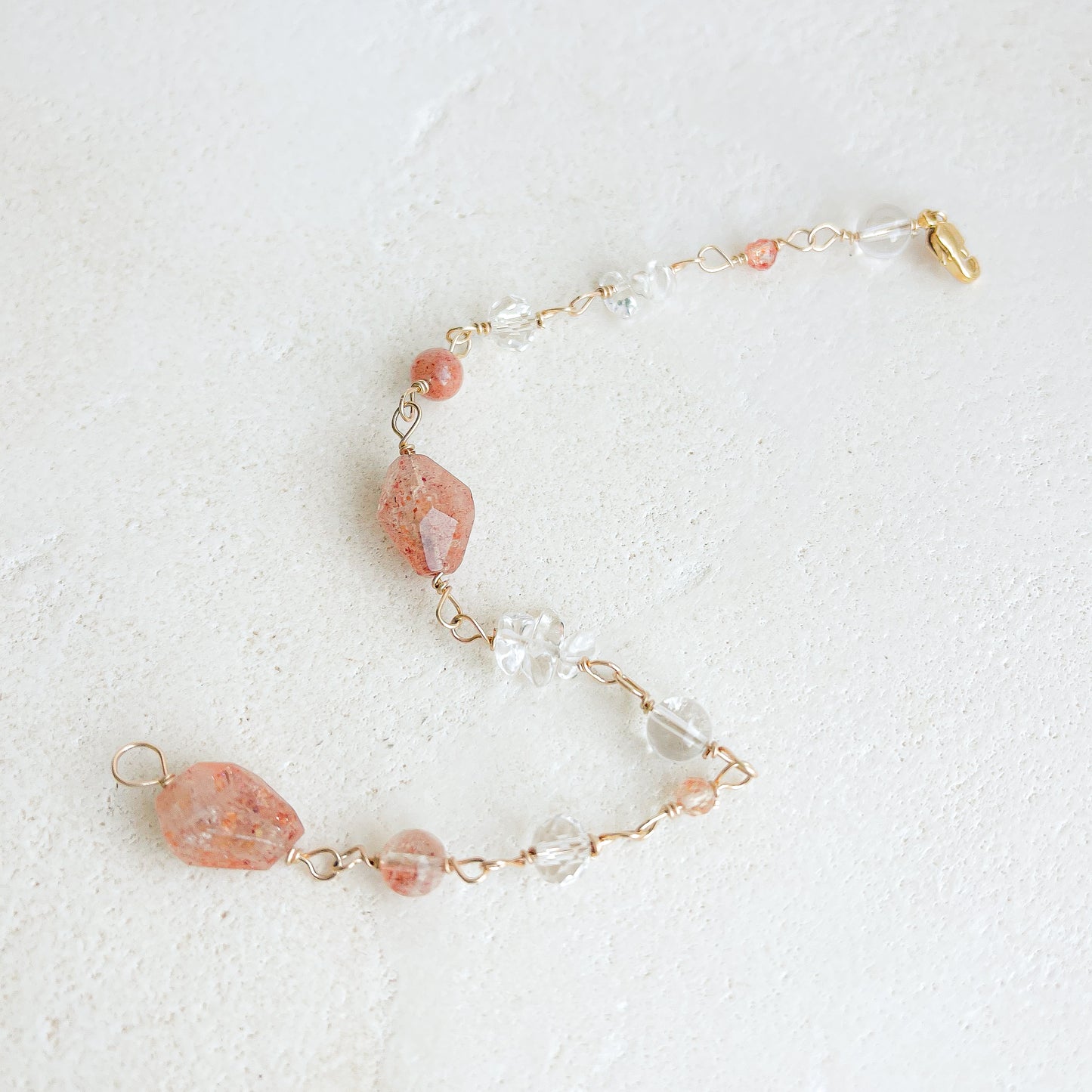 Sunstone | Clear Quartz Bracelet