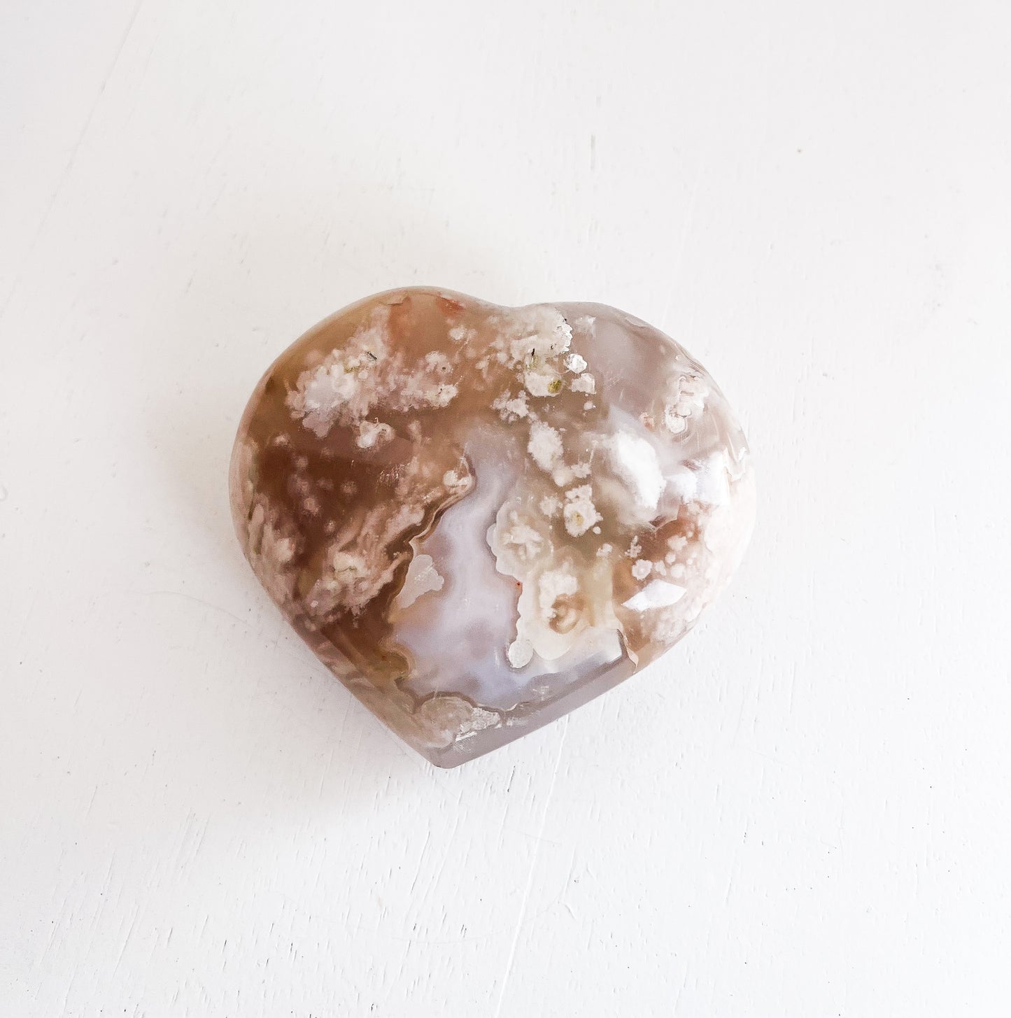 Flower Agate Heart