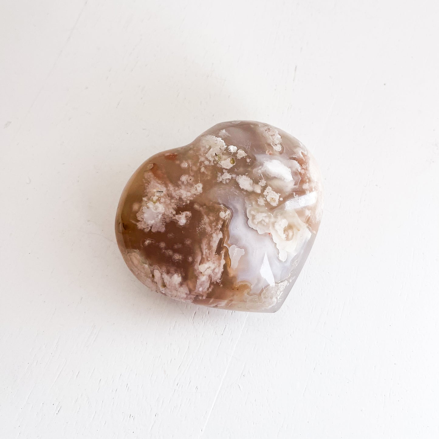 Flower Agate Heart