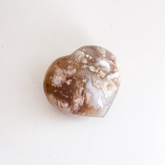 Flower Agate Heart