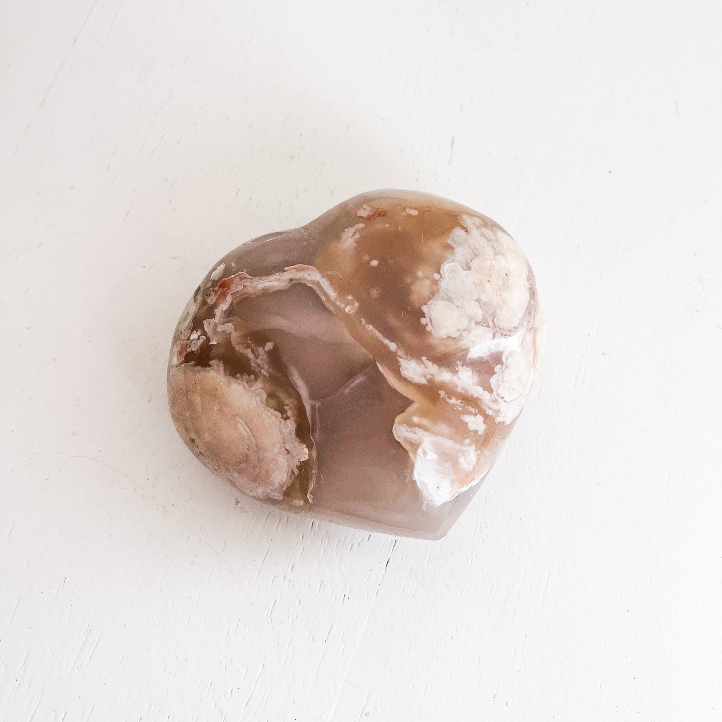 Flower Agate Heart