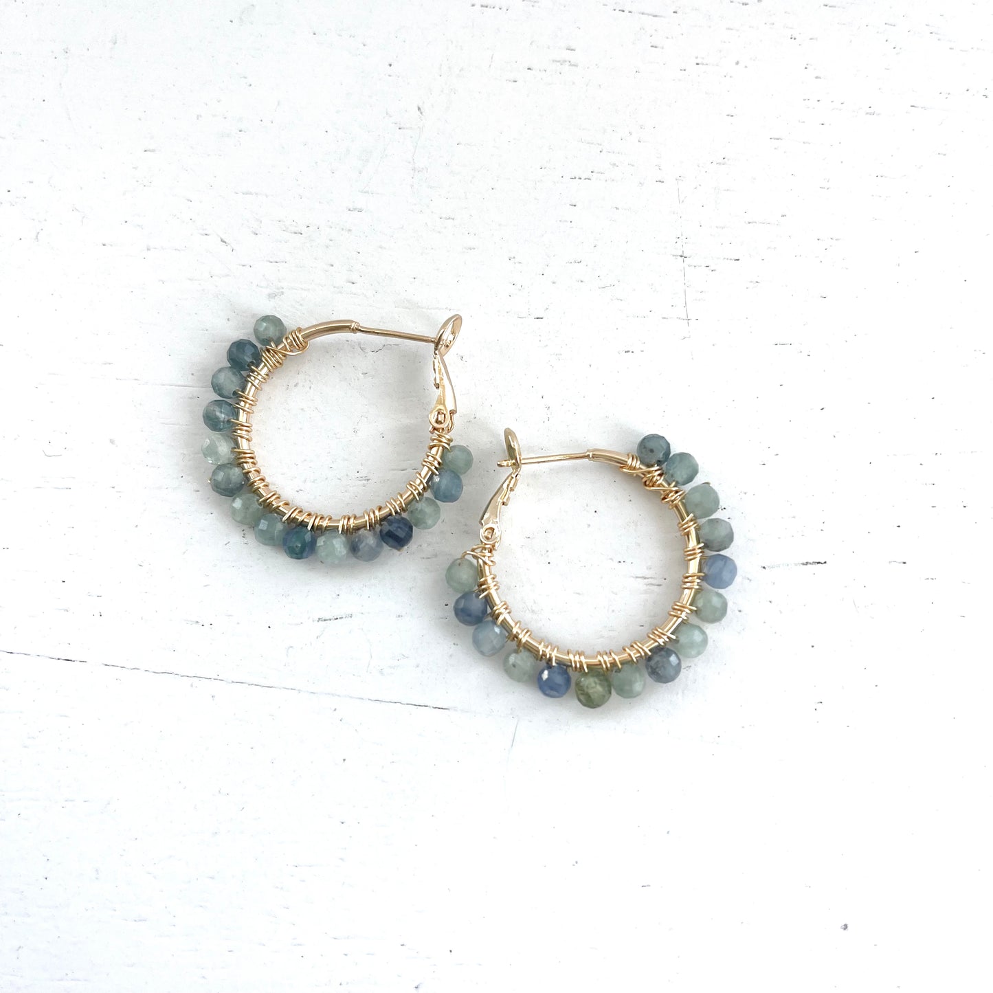 Ombré Kyanite Hoop Earrings